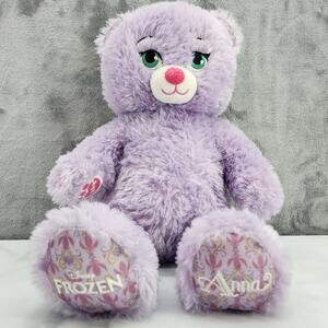 BAB Build-a-Bear Anna - Disney's Frozen sparkle purple teddy bear 17"